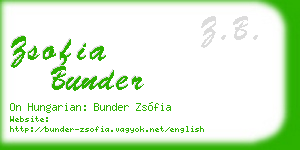 zsofia bunder business card