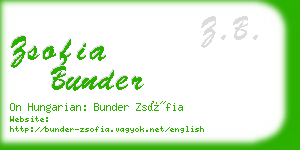 zsofia bunder business card